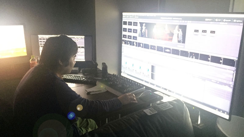 高精細ワイド映像制作風景の画像